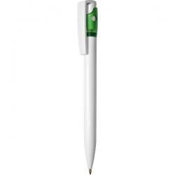 PR021-м Ручка автоматическая бело-зеленая