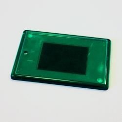 Магнит акриловый прямоугольный 55*80, зеленый прозрачный
