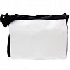 Сумка на длинном ремне большая, черная со сменным белым отворотом для сублимации (d=38.0 x 30.0 см)